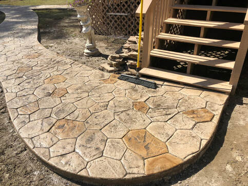 Stamped Concrete walkway 