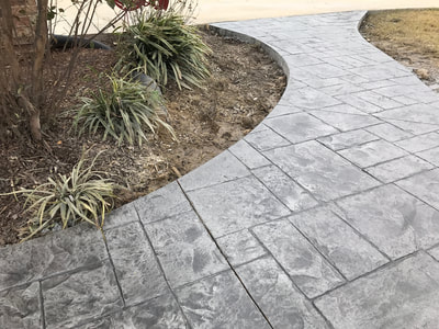 Stamped Concrete Walkway 